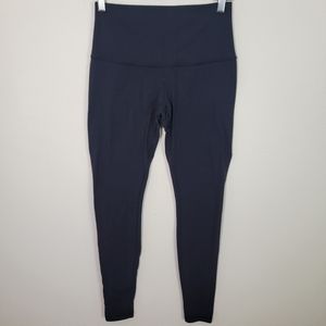 Lululemon black fold over waist wunder under Leggings
